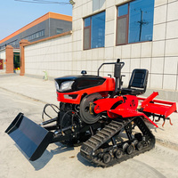 Motoculteur rotatif à bas prix 25 hp tracteur à chenilles pour l'eau et la sécheresse Motoculteur rotatif pour verger jardin Motoculteur rotatif avec outils