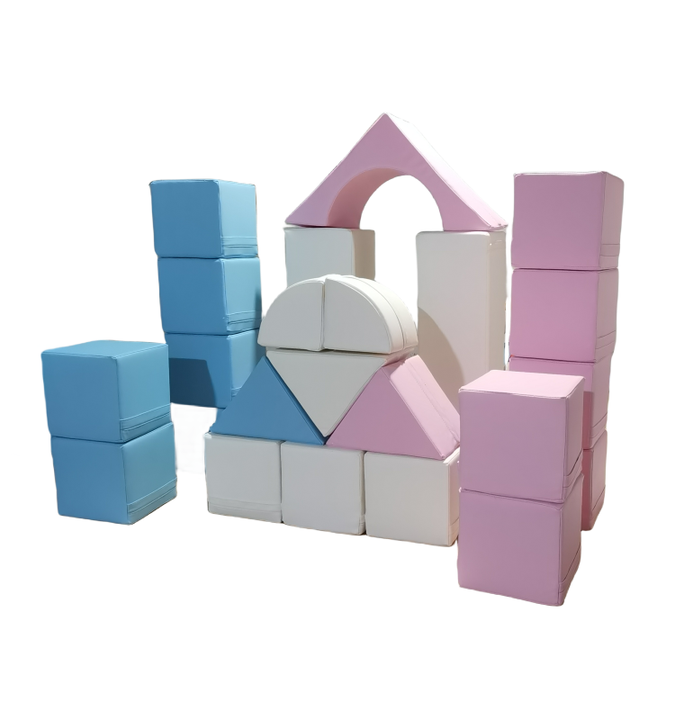 Soft Stacking Play Set Foam Building Blocks Kids Playing Premium Hand ...