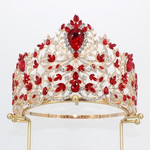 Strass de luxe <span class=keywords><strong>princesse</strong></span> Miss Univers monde diadème Pageant réglable passerelle événement <span class=keywords><strong>couronne</strong></span> pour reine de mariée - Product Image 6