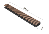 Panneaux acoustiques écologiques Akuslat, sans MOQ, entrepôt américain, installation rapide, NRC élevé, ignifuges, imperméables, décoratifs, en lattes de bois