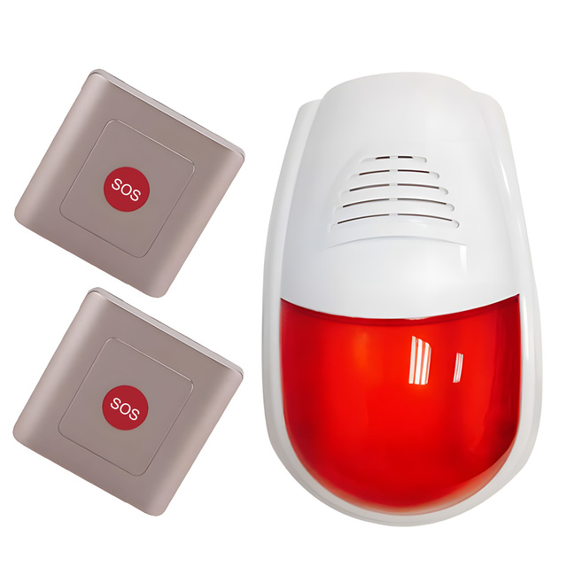 Caregiver Pager Portable Alarm Call Bell Fall Alert Devices Panic Emergency Button for Elderly Assistance Smart Monitoring Ring