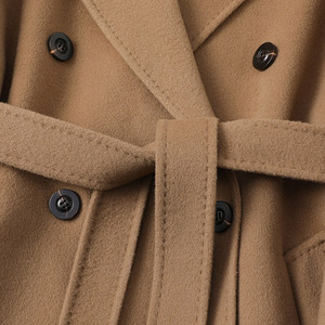 Manteau en Laine Double Boutonnage Jancoco à Revers Crantés et Ceinture pour Femme – Collection Automne Hiver – Vente en Gros – Tendance Mode - Product Image 4