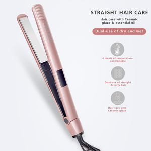 Long PRO ionique Nano technologie titane lisseur de cheveux, fer à cheveux mince professionnel SALON de cheveux lisseur <span class=keywords><strong>plancha</strong></span> - Product Image 3