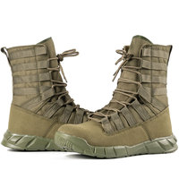 Bottes tactiques de randonnée, chaussures de combat tactiques, chaussures d'entraînement à fermeture éclair latérale, bottes d'opérateur vert coyote, équipement tactique