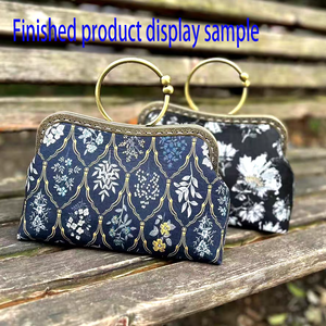 <span class=keywords><strong>M</strong></span> Phần Cứng 22Cm Chất Lượng Cao Kim Loại Túi Khung Với Vòng Vòng Xử Lý Phụ Kiện Đặc Biệt Cho Ví Ví Nụ Hôn Clip Ví Vít - Product Image 6