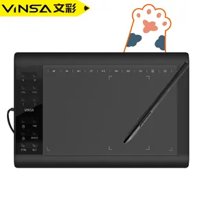 Vinsa 1060Plus图形笔板12快速键动画师用Emr手写笔笔板