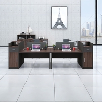 Bureaux de personnel 2/4/6 places, écrans de séparation, design moderne et durable, écologiques, pour bureau à domicile, hôtel, mobilier commercial