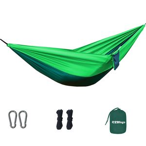 Hamaca de viaje para acampar: hamacas portátiles dobles ligeras para interiores, exteriores, senderismo, camping, mochilero, patio trasero, Playa - Product Image 2