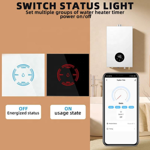 Interruptor Inteligente para Caldera Tuya de 40A, Interruptor WiFi para Calentador de Agua, Panel Táctil de Vidrio, Compatible con Alexa y <span class=keywords><strong>Google</strong></span> Home, Control Remoto - Product Image 4