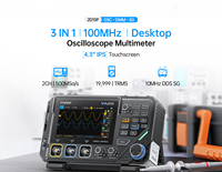 FNIRSI 2D15P Touch Screen Digital Oscilloscope Multimeter Signal Generator 3-in-1 Dual Channel 100MHz 500MSa/s 20000 Counts