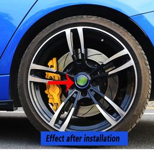 Garniture centrale en aluminium, 4 pièces, décoration, anneau de <span class=keywords><strong>moyeu</strong></span> de roue de voiture, <span class=keywords><strong>autocollant</strong></span> pour <span class=keywords><strong>BMW</strong></span> 1 2 3 5 7 série X1 X3 X5 X6 - Product Image 2