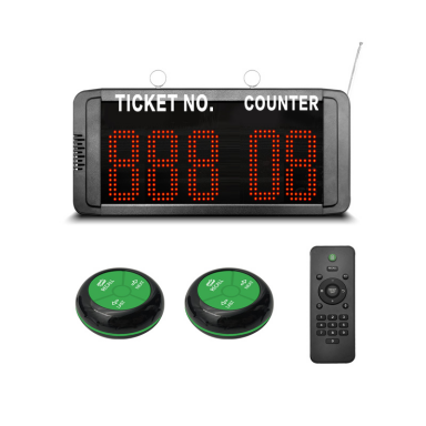 433MHz Wireless Queue Calling System with Vibration Flashing Alerts