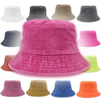 Verweerde gewassen katoenen bucket hat heren dames vintage stijl zonnehoed unisex verbleekte pet zomer strand vissershoed streetwear mode