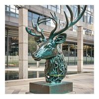 Grande sculpture de crabe en bronze, sculpture d'art animalier moderne en métal moulé sur mesure, décoration extérieure pour océanarium
