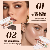 Palette de fards à paupières personnalisée avec logo, 8 couleurs, fini mat et scintillant, marque privée, maquillage visage et yeux, vente en gros
