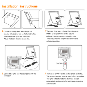 Dẫn đèn pha không thấm nước Đèn sân khấu ngoài trời Vườn tòa nhà ánh sáng phản xạ ánh sáng khẩn cấp năng lượng mặt trời đèn - Product Image 4