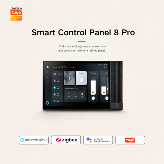 Tuya 8 Inch IPS Android Touch Screen Matter Smart Switch HomeKit Wall Mounted Smart Home Control Panel App Voice for Villa Hotel