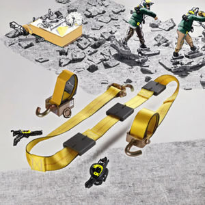 Sangles de fixation de pneus Xstrap XS11101 2 pouces 5000 kg 50 mm avec 3 crochets pivotants, accessoires de récupération tout-terrain en polyester durable GS - Product Image 3