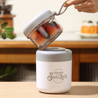 Tasse à petit-déjeuner isotherme en acier inoxydable avec couvercle et cuillère, anti-fuite, pour flocons d'avoine, céréales, yaourt, portable pour la maison et le bureau