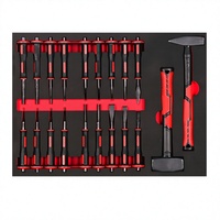 Marteau à pierre et outils de poinçonnage professionnels SKY HAMMER OEM, ensemble de 20 pièces en métal avec burin conique pour réparation automobile, dans un étui en mousse EVA
