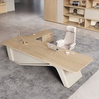 Table de bureau de direction en bois au design moderne et luxueux