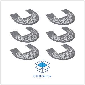 Alfombra de Baño Boardwalk 2.0, 22.88 x 22, Gris/Blanco, 6 por Caja - Product Image 1