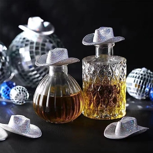 Hstyle Mini Neon Space Cowgirl Hat Cute Disco Cowboy Doll Hat Holográfico Cowboy Dollhouse Decoración para Cowgirl Party HS1674 - Product Image 1