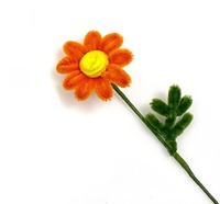 YOPIN-576 Vente en gros de fleurs torsadées en chenille de camomille colorées, faites à la main et finies, pour accessoires photo de mariage et de Noël