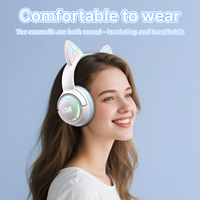 Casque de jeu ONIKUMA GT838, compatible avec plusieurs appareils, RGB, rose mignon, écouteurs sans fil pour filles