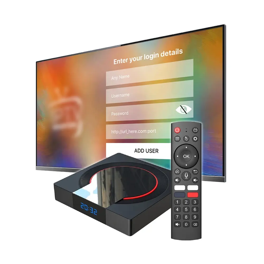 2024 The most stable Android 10.0 set-top box supports Ip tV M3U interface for free testing 4K custom Dealer panel subscriptions
