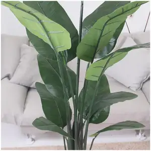 Banyan artificial para decoração de plantas, vaso grande de flores para hotel, vaso pequeno de plantas artificiais, ideal para uso ao ar livre