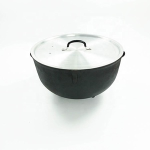 Big Size Iron <strong>Pot</strong> 10 Gallon Cast Iron Dutch Oven for BBQ Camping Kitchen Ware Outdoor Cook Cast Iron Cookware <strong>Happy</strong> Life - Product Image 6