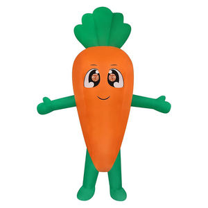 Costume gonflable de cosplay de Pâques pour adulte, carotte orange, vêtements de cosplay amusants en forme de légume, déguisement pour jeu de rôle de Pâques - Product Image 1