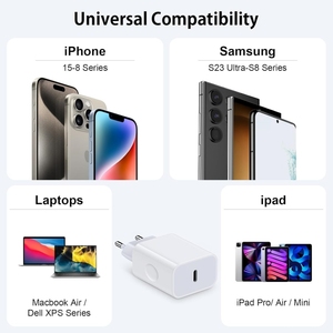 Cargador de Laptop 2026, Adaptador USB de 20W, USB-C para iPhone 17 <span class=keywords><strong>Pro</strong></span> <span class=keywords><strong>Max</strong></span>/16/15/<span class=keywords><strong>14</strong></span>/13/12/11, para <span class=keywords><strong>iPad</strong></span> <span class=keywords><strong>Pro</strong></span>/Air, Carga Rápida, Enchufe Europeo - Product Image 5