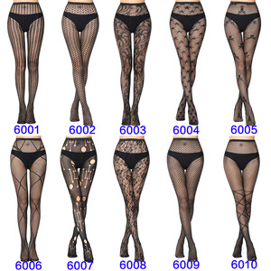 Collant a Rete Jacquard Europeo Americano ad Alta Elasticità, Sexy Effetto <span class=keywords><strong>Ragnatela</strong></span>, Bianco, Leopardato, Antibatterico - Product Image 3
