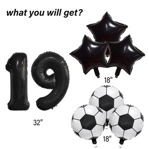 Juego de globos de aluminio con tema de carreras negras para decoración de fiesta de cumpleaños de adultos y niños Tema de carreras juguetes de globos de cuatro neumáticos rápidos - Product Image 2