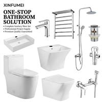 Ensembles d'articles sanitaires : toilettes, meuble-vasque, douche, baignoire pour salle de bain