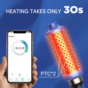 <span class=keywords><strong>Cepillo</strong></span> Térmico Eléctrico 3 en 1 con Turmalina y Cerámica Iónica, <span class=keywords><strong>Cepillo</strong></span> Redondo Calentado con Doble PTC MCH para Volumen y Rizos - Product Image 3