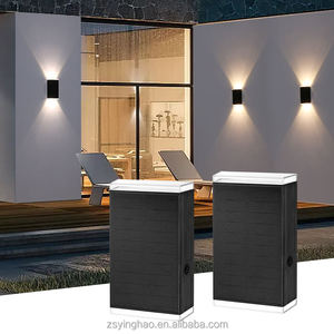 Nouveauté <span class=keywords><strong>2025</strong></span> applique murale solaire haut en bas IP54 étanche mono panneau solaire extérieur patio décoratif LED lampe murale solaire - Product Image 1