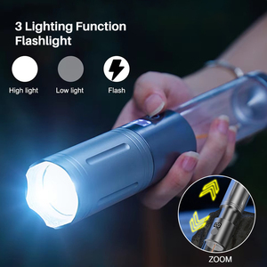Đa chức năng sạc Led đèn pin ngoài trời Zoom <span class=keywords><strong>Torch</strong></span> ánh sáng cho đi bộ đường dài khẩn cấp di động cắm trại đèn lồng không thấm nước - Product Image 2