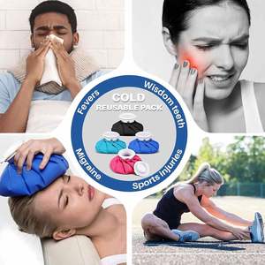 4-<b>pack</b> Reusable Pain Relief <b>Ice</b> <b>Packs</b> Hot Water <b>Bags</b>-Leak-free Elastic Breathable Adult Use Class II Medical Grade (Solid Color) - Product Image 2