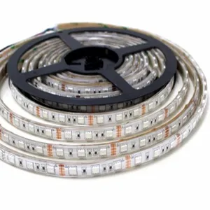 high voltage 220V 100meters/roll copper wire SMD5050 60led/m waterproof 3000K led strip
