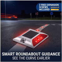 Delineateur de circulation solaire réfléchissant en alliage d'aluminium IP68 pour usage extérieur, type œil de chat, pour routes industrielles