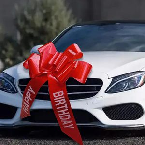 Car Bows Big Car Bow Sweet 16 30 pollici Giant Extra Large Blue/Red Pull Bow buon compleanno stampato personalizza la decorazione della festa del LOGO - Product Image 3