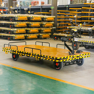 รถเข็นไฟฟ้าแบบพื้นเรียบพร้อมดิสก์เบรกสี่ล้อ สำหรับขนส่งสินค้า แบตเตอรี่ปรับแต่งได้ OEM เหล็กกล้าสำหรับงานหนัก - Product Image 6