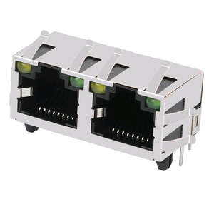 Đôi Cổng Mạng Nữ Connecteur Modular <span class=keywords><strong>Jack</strong></span> Ethernet <span class=keywords><strong>RJ11</strong></span> <span class=keywords><strong>RJ12</strong></span> <span class=keywords><strong>RJ45</strong></span> Nối 1X2 - Product Image 3