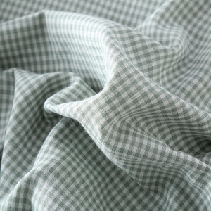 高品质家庭睡衣套装格子平纹棉睡衣长2件Pjs纽扣睡衣Pj套装休闲服男士睡衣 - Product Image 3