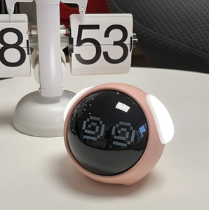 Hot Bán Rts Dễ Thương Cảm Xúc Đồng Hồ Báo Thức Mặt Trời Mọc Nghiên Cứu LED Có Thể Sạc Lại Đồng Hồ Báo Thức Mini Cạnh Giường Ngủ Bảng Đồng Hồ Báo Thức Cho Bé - Product Image 4