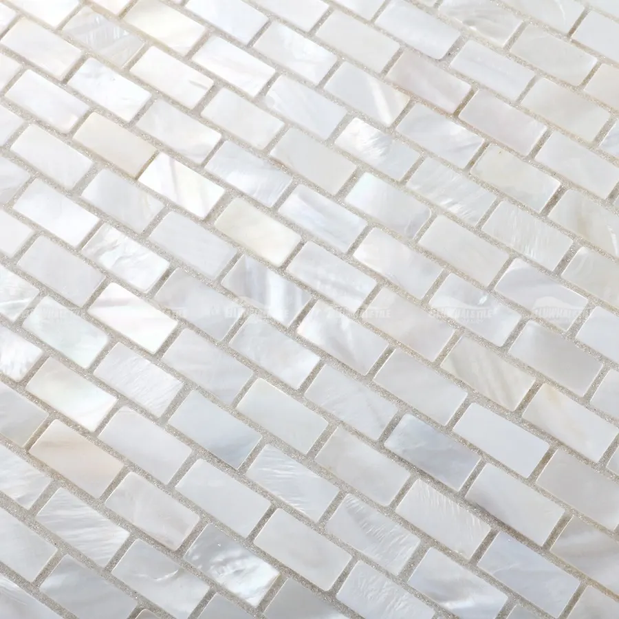 Bluwhale Kitchen Backsplash Shower Spa bagno bianco madreperla naturale mattone Shell mosaico piscina piastrelle Shell