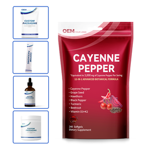 Usine OEM/ODM : Emballage personnalisé, plusieurs designs d'étiquettes – Capsules molles de piment de Cayenne – Soutien pour les veines, le cœur et les vaisseaux sanguins - Product Image 6